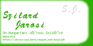 szilard jarosi business card